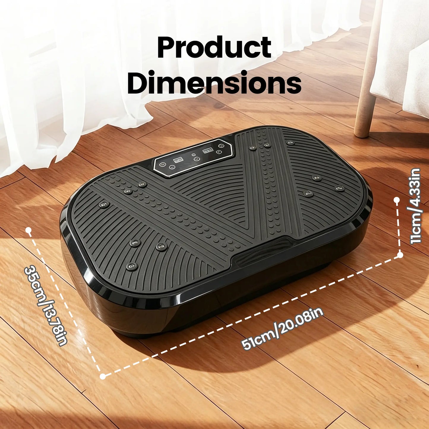 Ranbro Portable Vibration Plate Exercise Machine - 330 lbs Capacity, 120 Speed Levels, Whole Body Workout Platform with Resistance Bands & Remote, Quiet Home Gym Solution